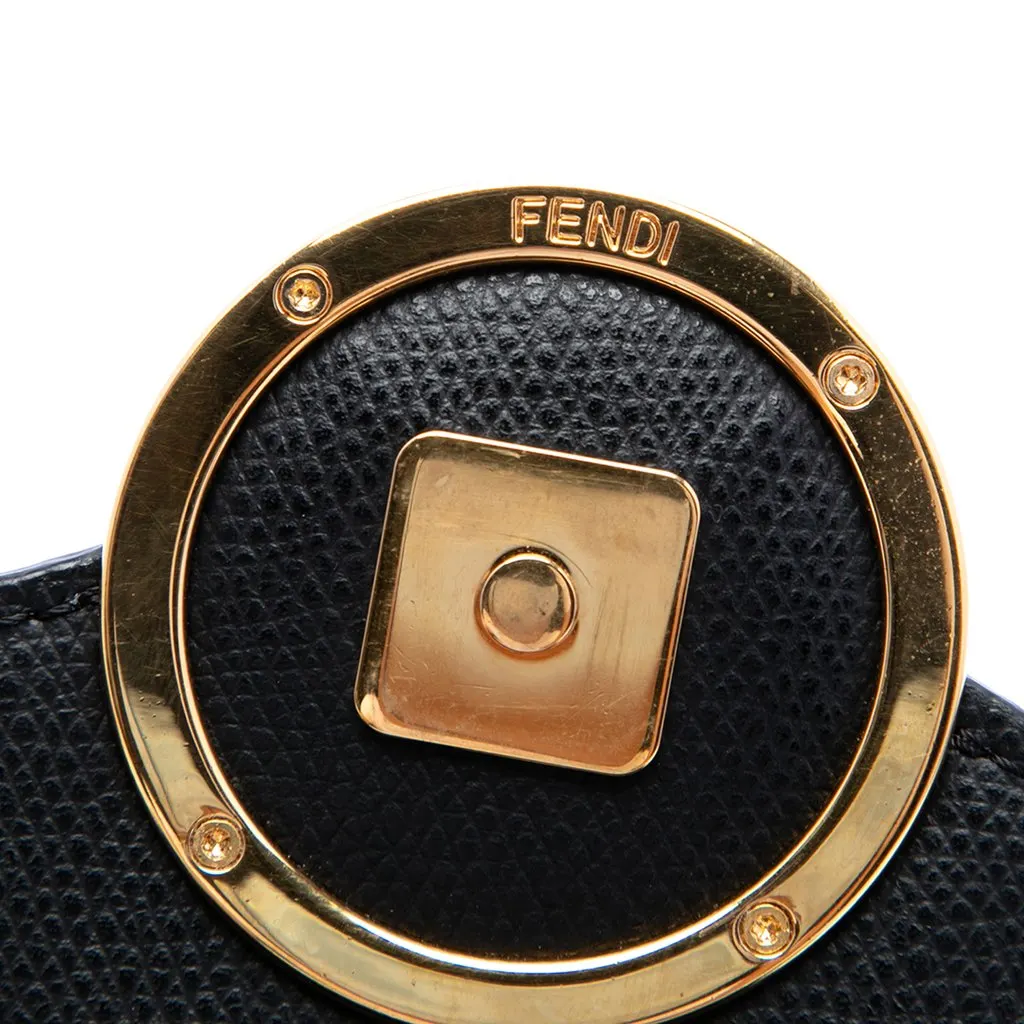 Fendi Leather F Is Fendi Envelope Wallet On Chain Black Leather Very good - Box View