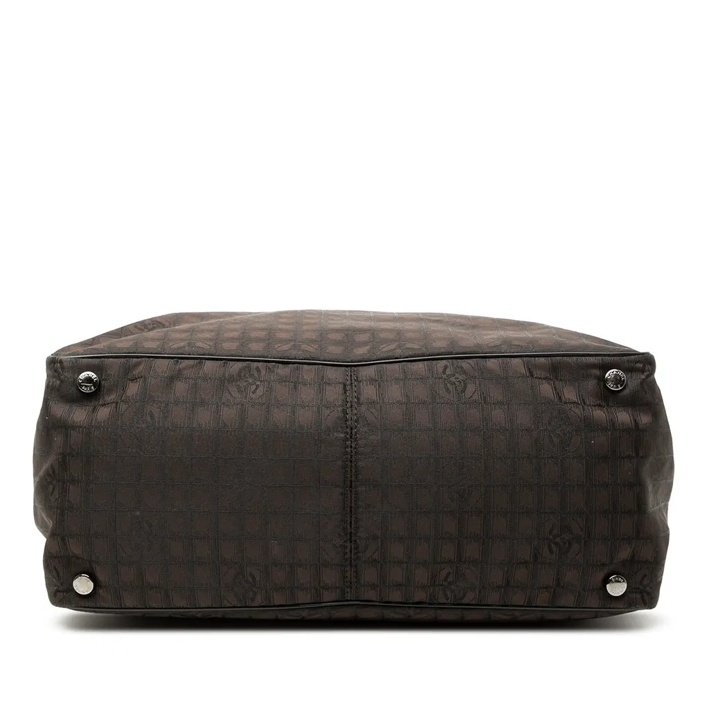 Chanel New Travel Line Nylon Tote Brown Very good - Inside View