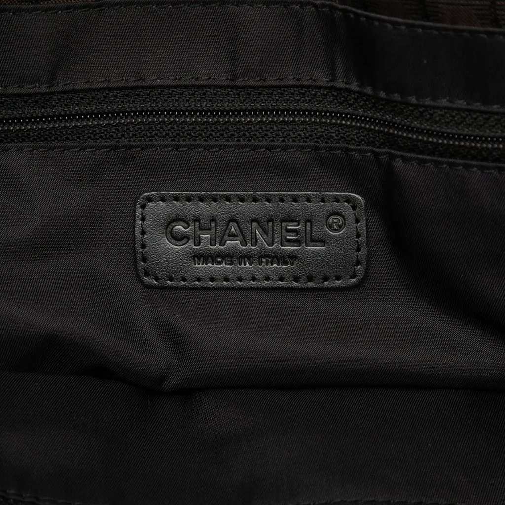 Chanel New Travel Line Nylon Tote Brown Very good - Box View