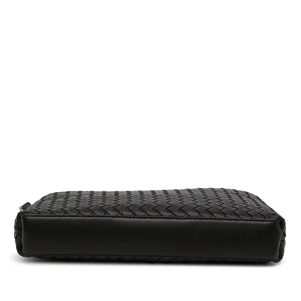 Bottega Veneta Nappa Intrecciato Piccolo Prism Pouch Black Leather Very good - Inside View