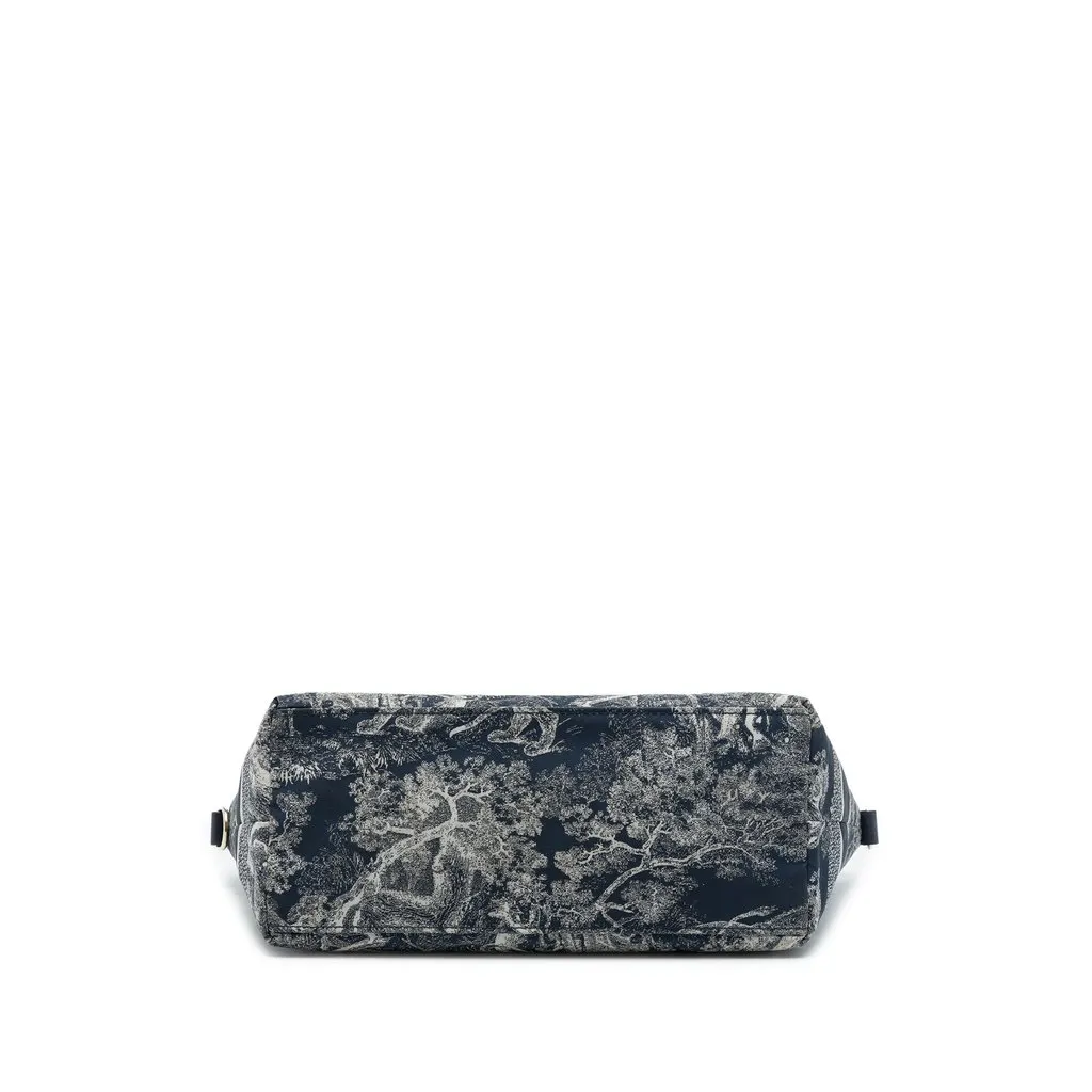 Dior Medium Technical Fabric Toile de Jouy Reverse DiorTravel Nomad Pouch Blue Polyester Very good - Inside View