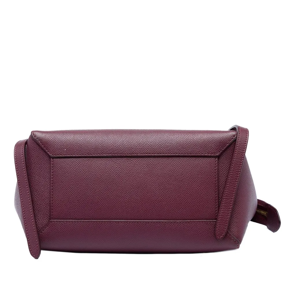 Celine Micro Grained Calfskin Belt Bag Red Leather Very good - Inside View
