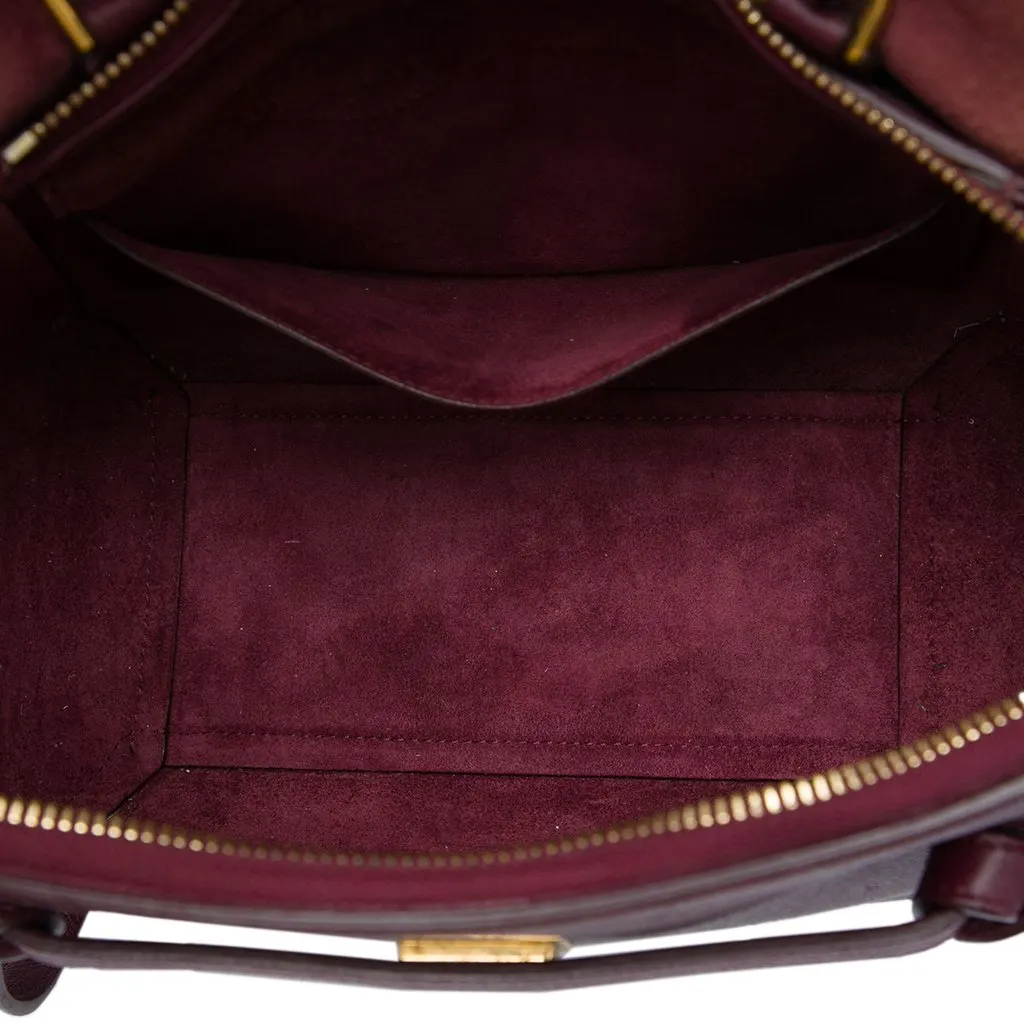 Celine Micro Grained Calfskin Belt Bag Red Leather Very good - Model View
