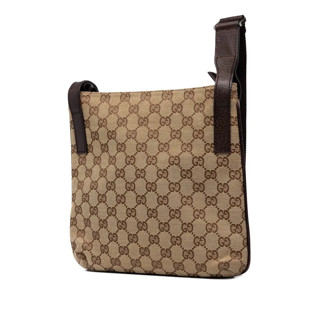 Gucci GG Canvas Crossbody Beige Canvas Good - Back View