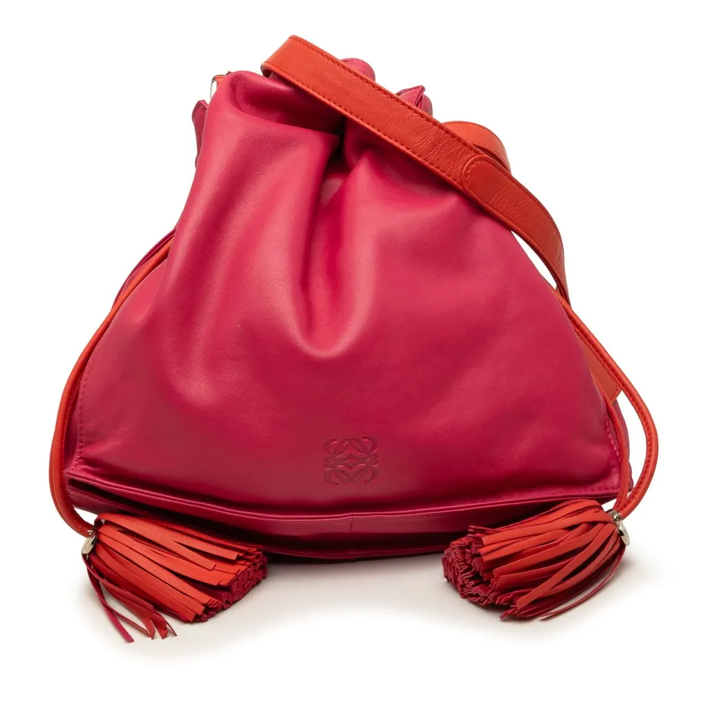 Loewe Bicolor Nappa Flamenco Tassel 30 Crossbody Pink Leather Very good - Front View