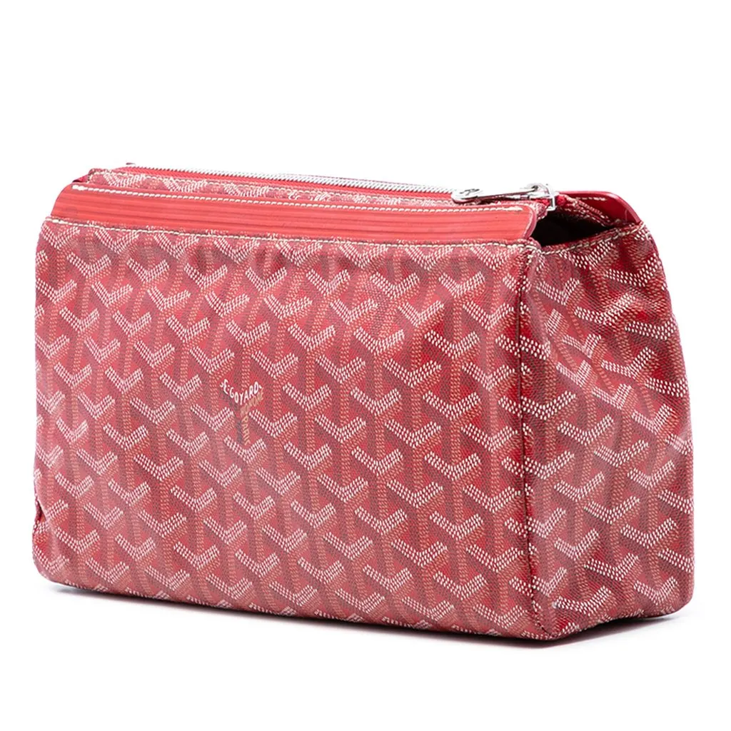 Goyard Goyardine Miroir Toiletry Pouch GM Red Very good - Back View