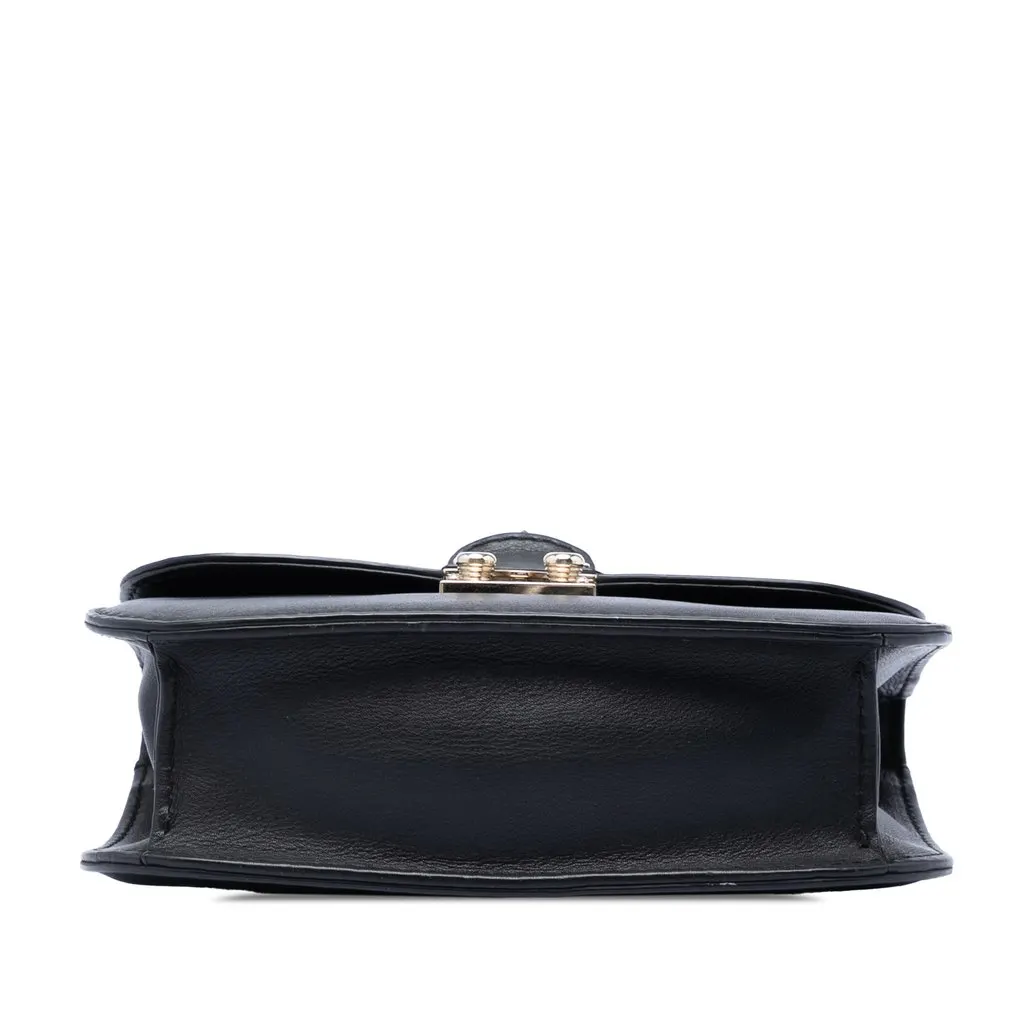 Valentino Small Leather Rockstud Glam Lock Crossbody Black Leather Very good - Inside View