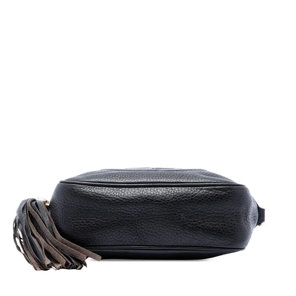 Gucci Calfskin Soho Disco Crossbody Black Leather Good - Inside View