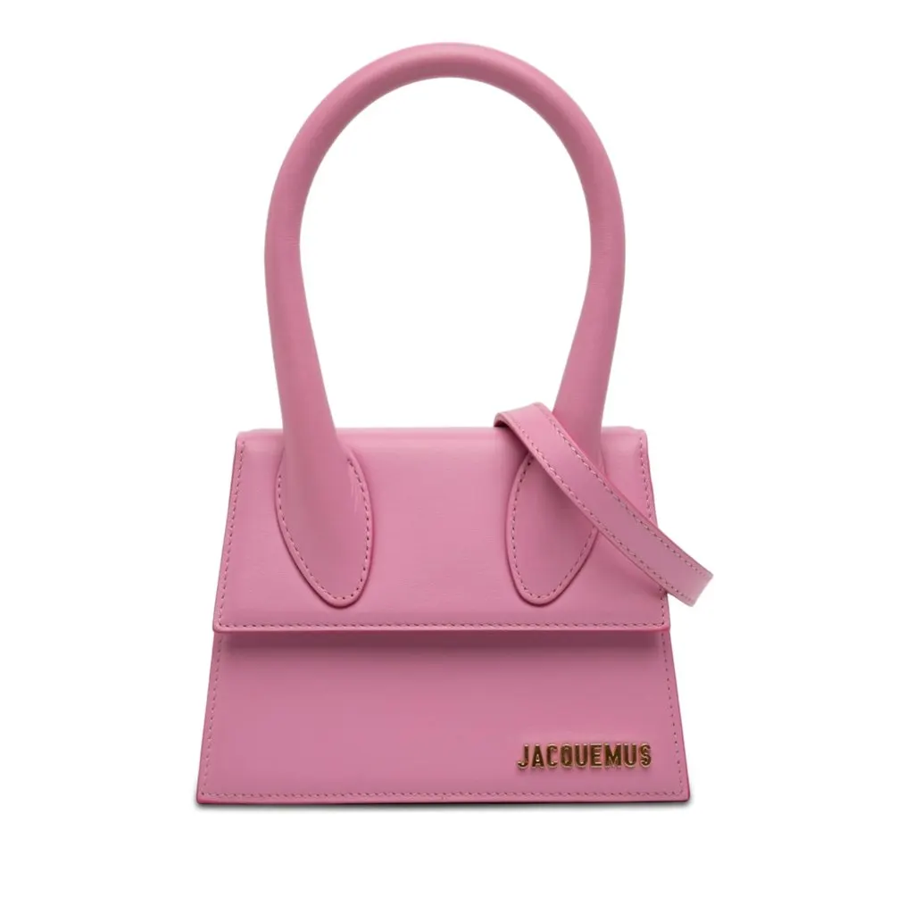 Jacquemus Leather Le Chiquito Moyen Pink Leather Very good - Front View