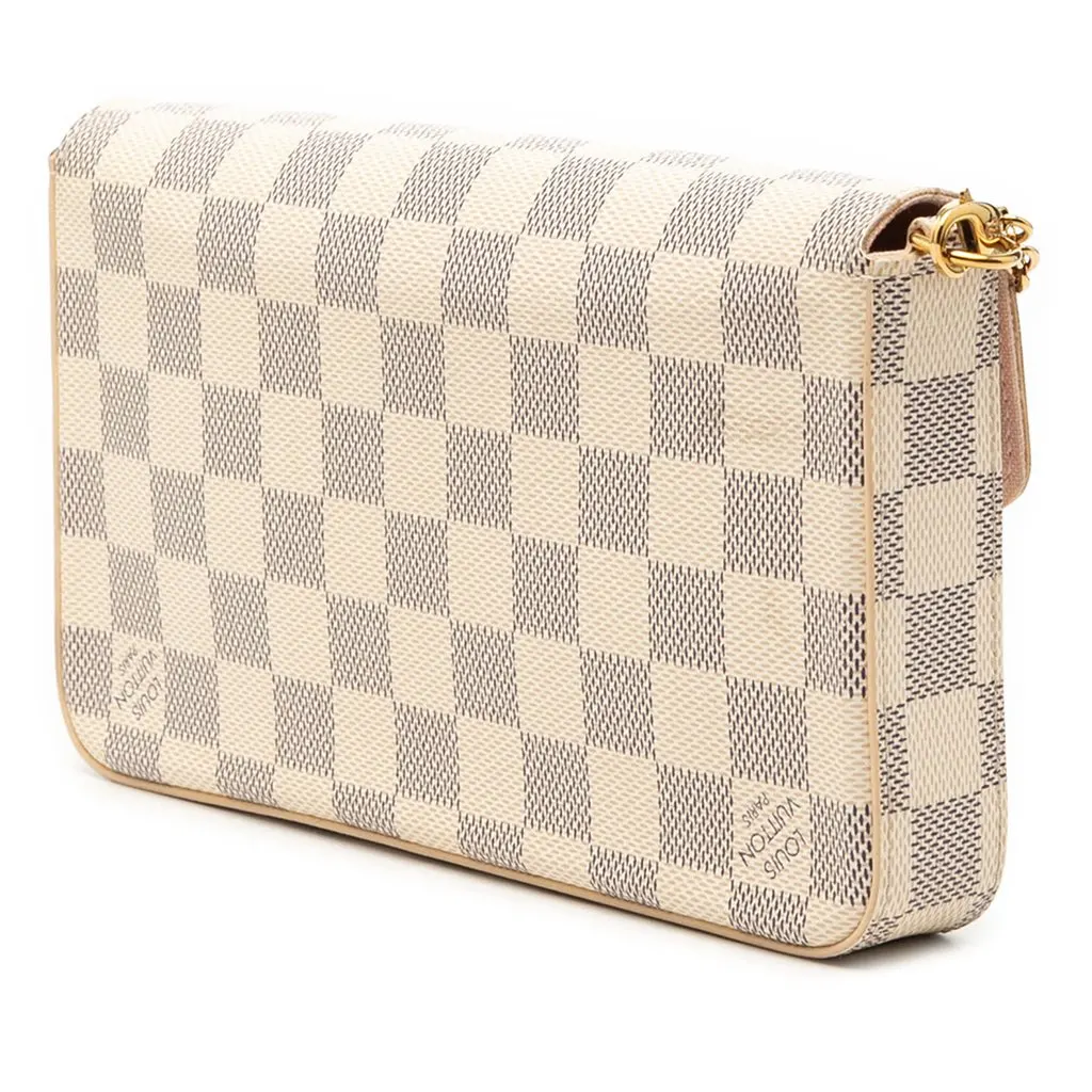 Louis Vuitton Damier Azur Pochette Felicie White Very good - Back View