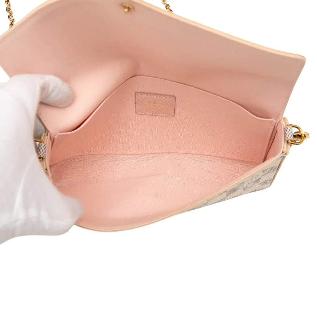 Louis Vuitton Damier Azur Pochette Felicie White Very good - Model View