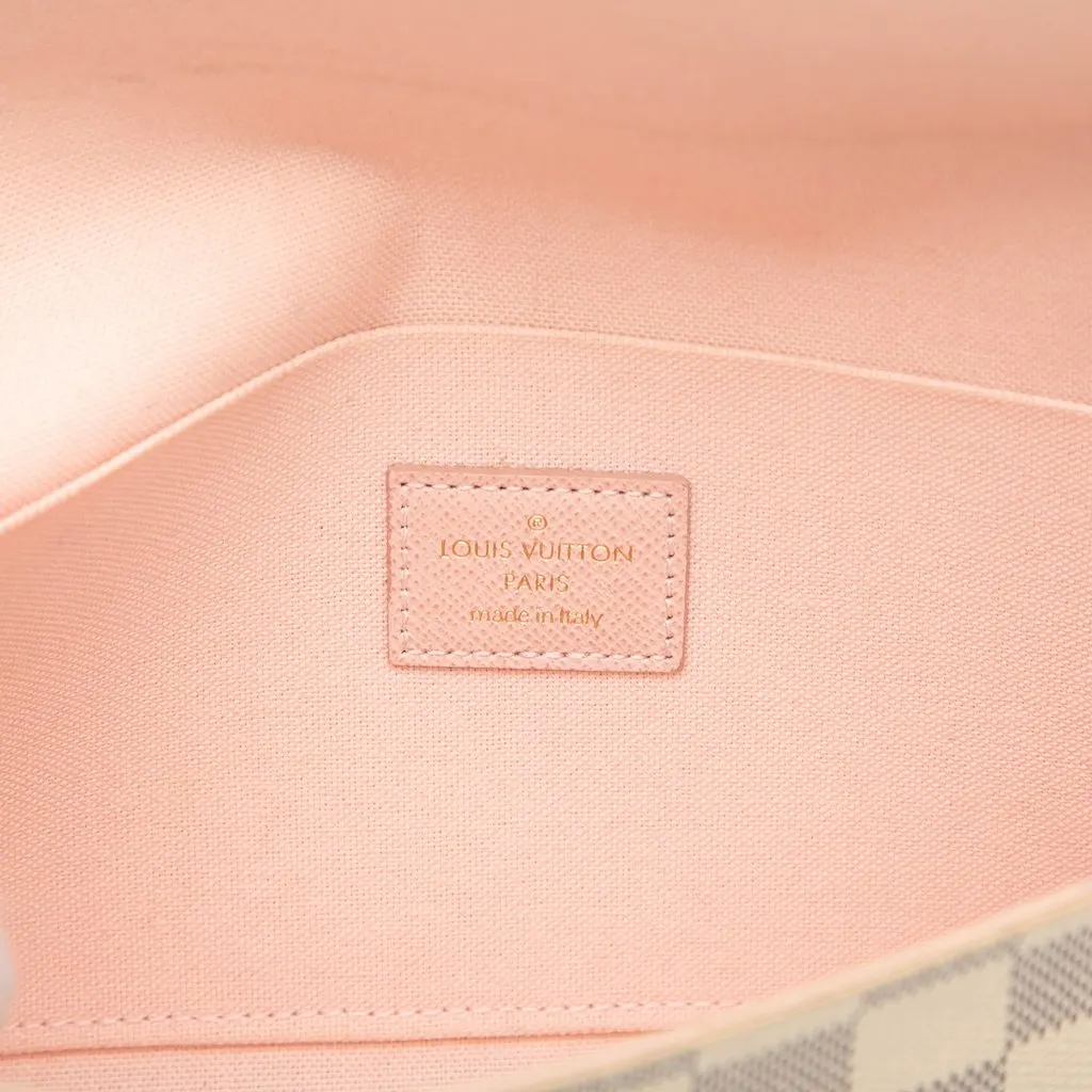 Louis Vuitton Damier Azur Pochette Felicie White Very good - Box View