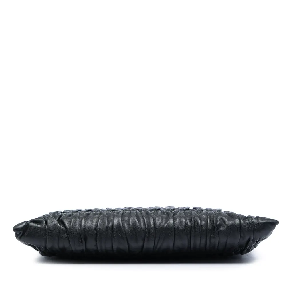 Prada Nappa Gaufre Clutch Black Leather Very good - Inside View