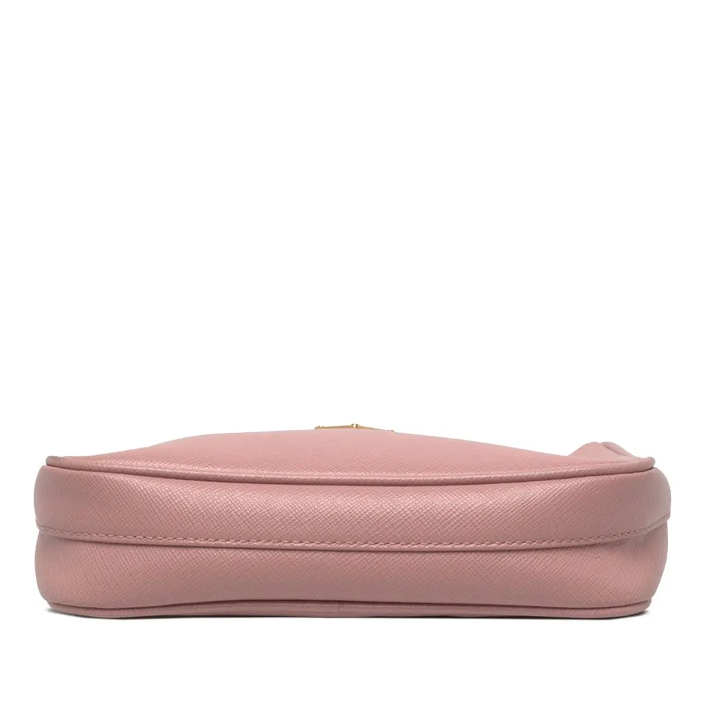 Prada Mini Saffiano Re Edition 2005 Satchel Pink Leather Very good - Model View