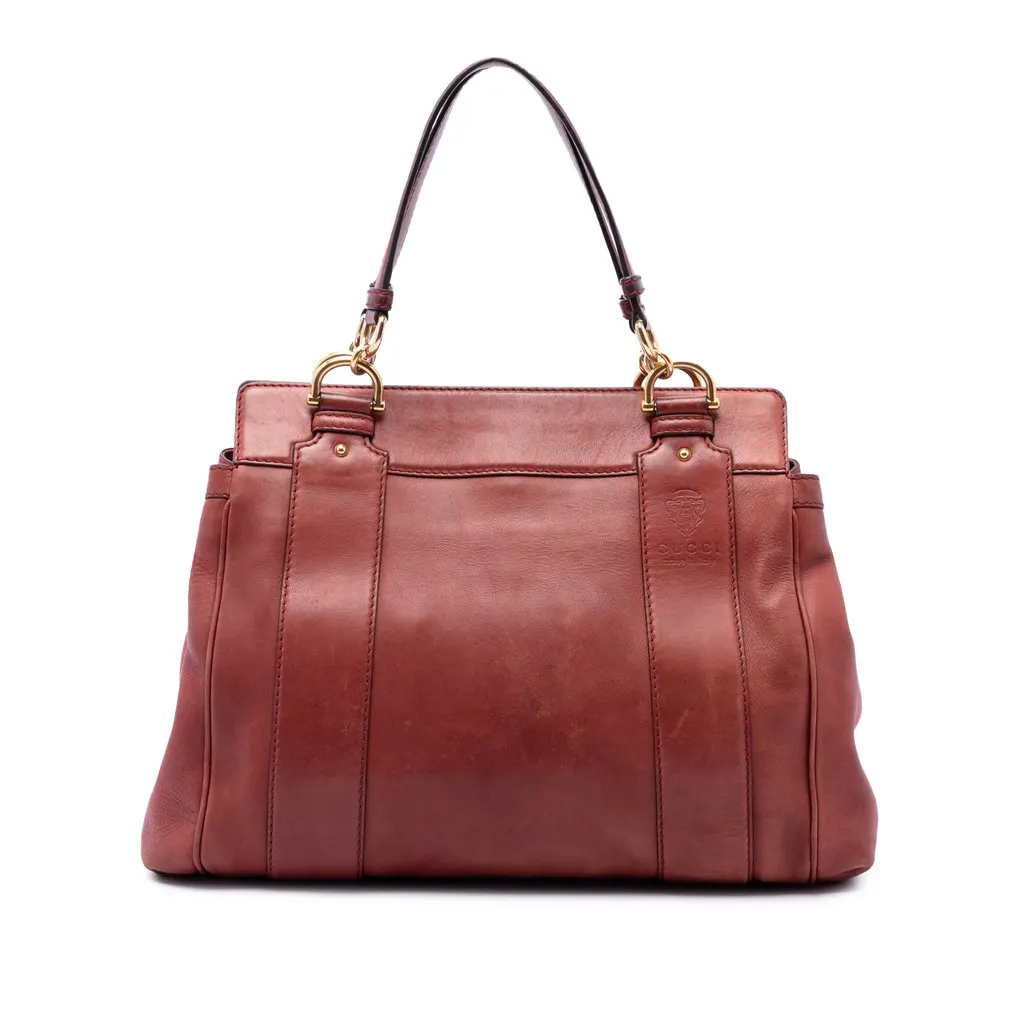 Gucci Calfskin Smilla Tote Red Leather Very good - Front View
