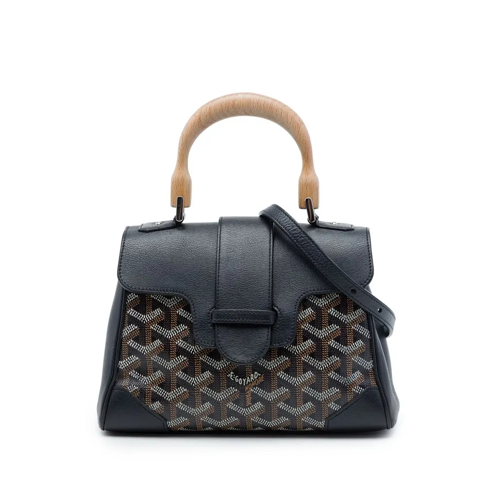 Goyard Mini Goyardine Saigon Souple Black Very good - Front View