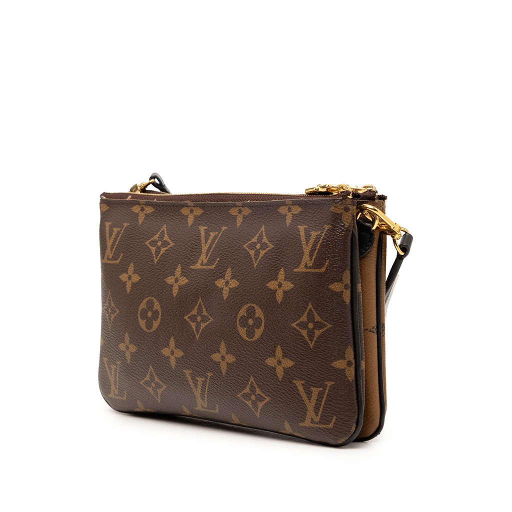 Louis Vuitton Monogram Giant Reverse Double Zip Pochette Bro