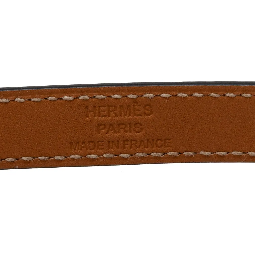 Hermès Swift Kelly Double Tour Bracelet XS Purple Leather Very good - Model View