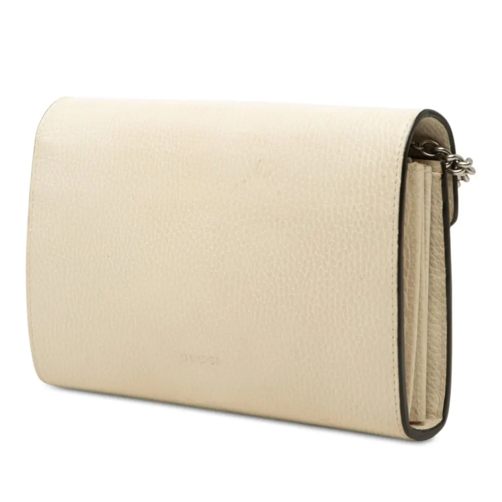 Gucci Calfskin Dionysus Wallet on Chain Brown Leather Good - Back View