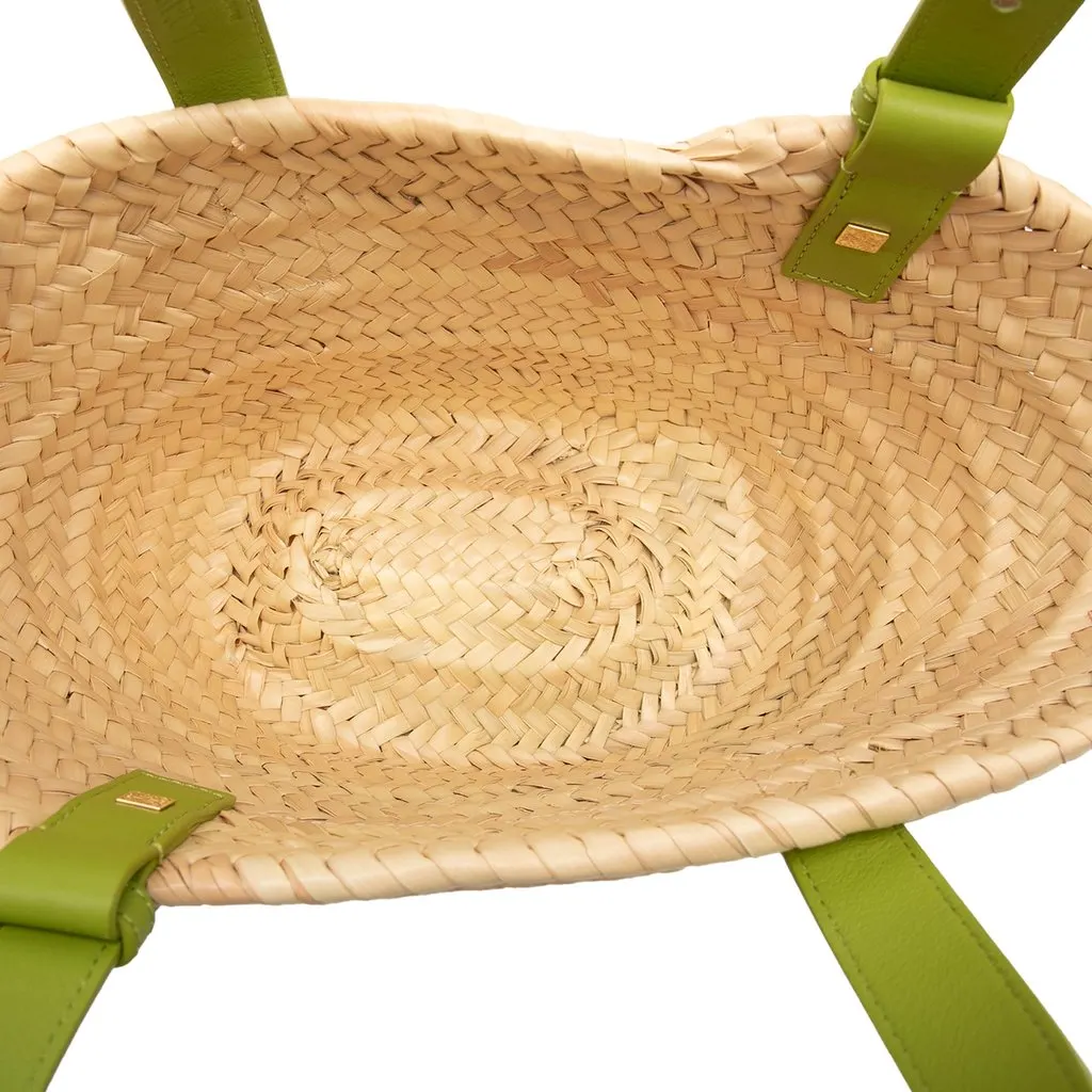 LOEWE Small Raffia Anagram Basket Bag Beige Very good - Model View