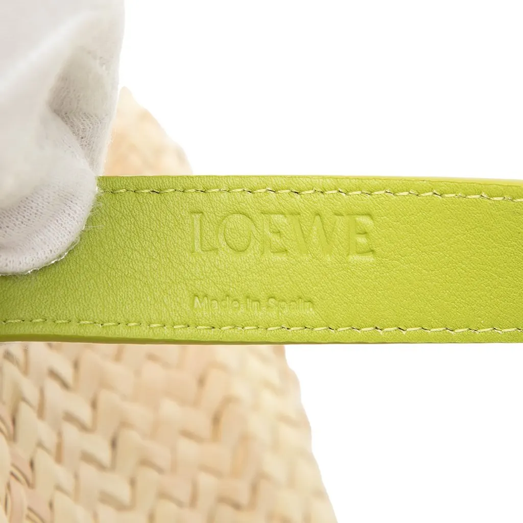 LOEWE Small Raffia Anagram Basket Bag Beige Very good - Box View