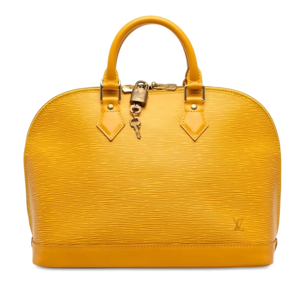 Louis Vuitton Epi Alma PM Yellow Leather Good - Front View