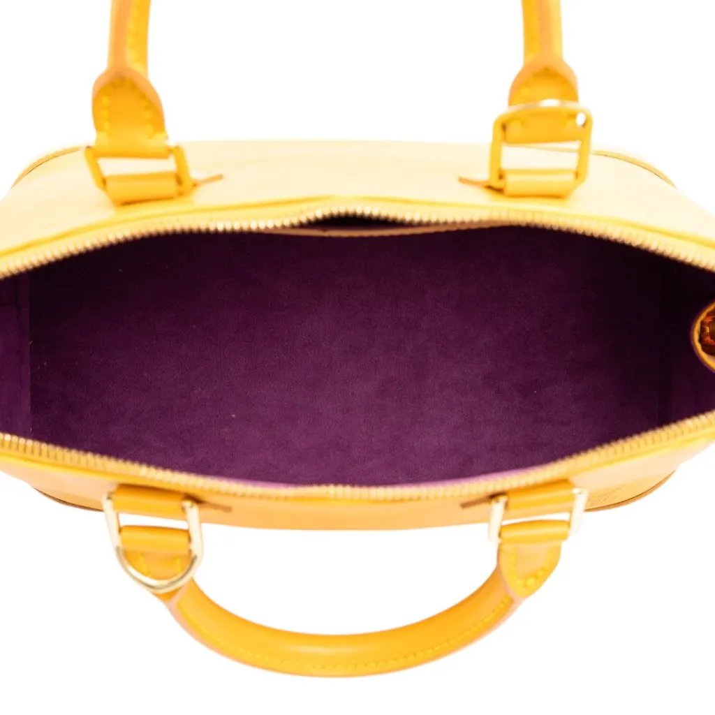 Louis Vuitton Epi Alma PM Yellow Leather Good - Model View