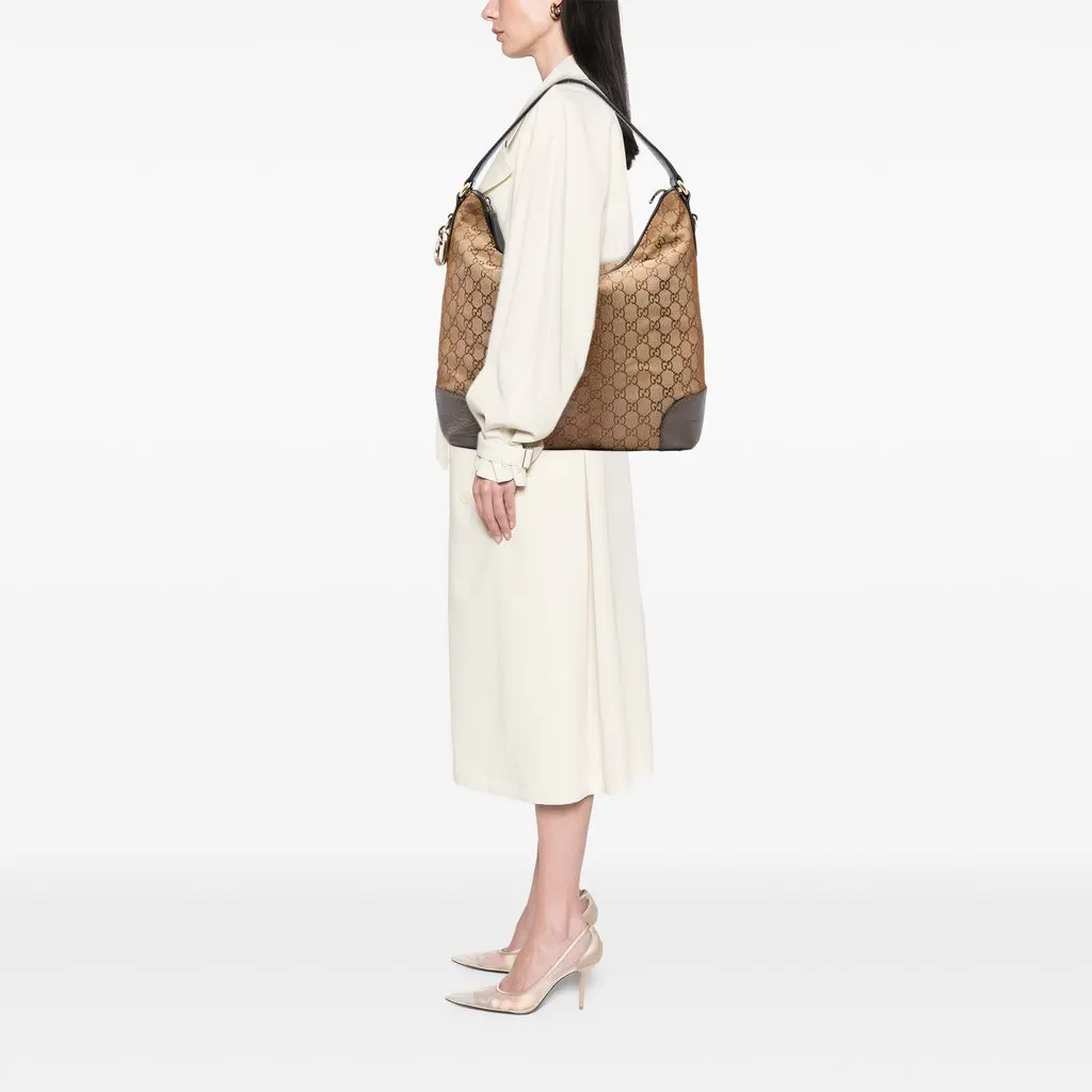 Gucci GG Lurex Heart Bit Shoulder Bag Brown Good - Box View