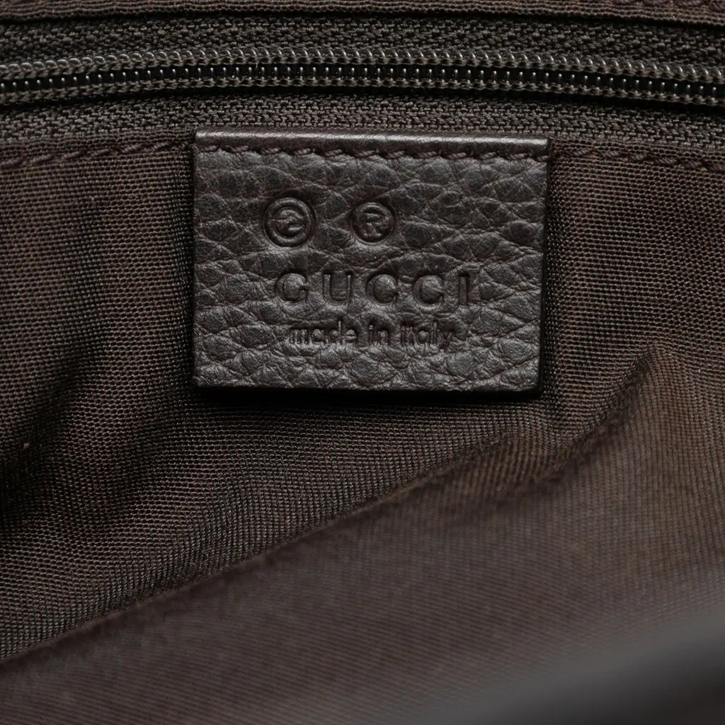 Gucci Calfskin Bamboo Libeccio Tote Brown Leather Very good - Box View