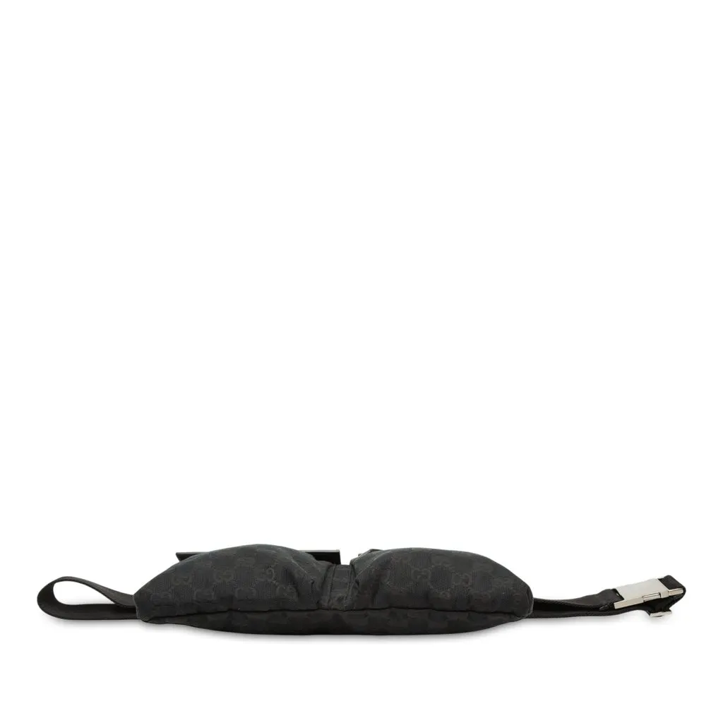 Gucci GG Canvas Double Pocket Belt Bag Black Very good - Inside View