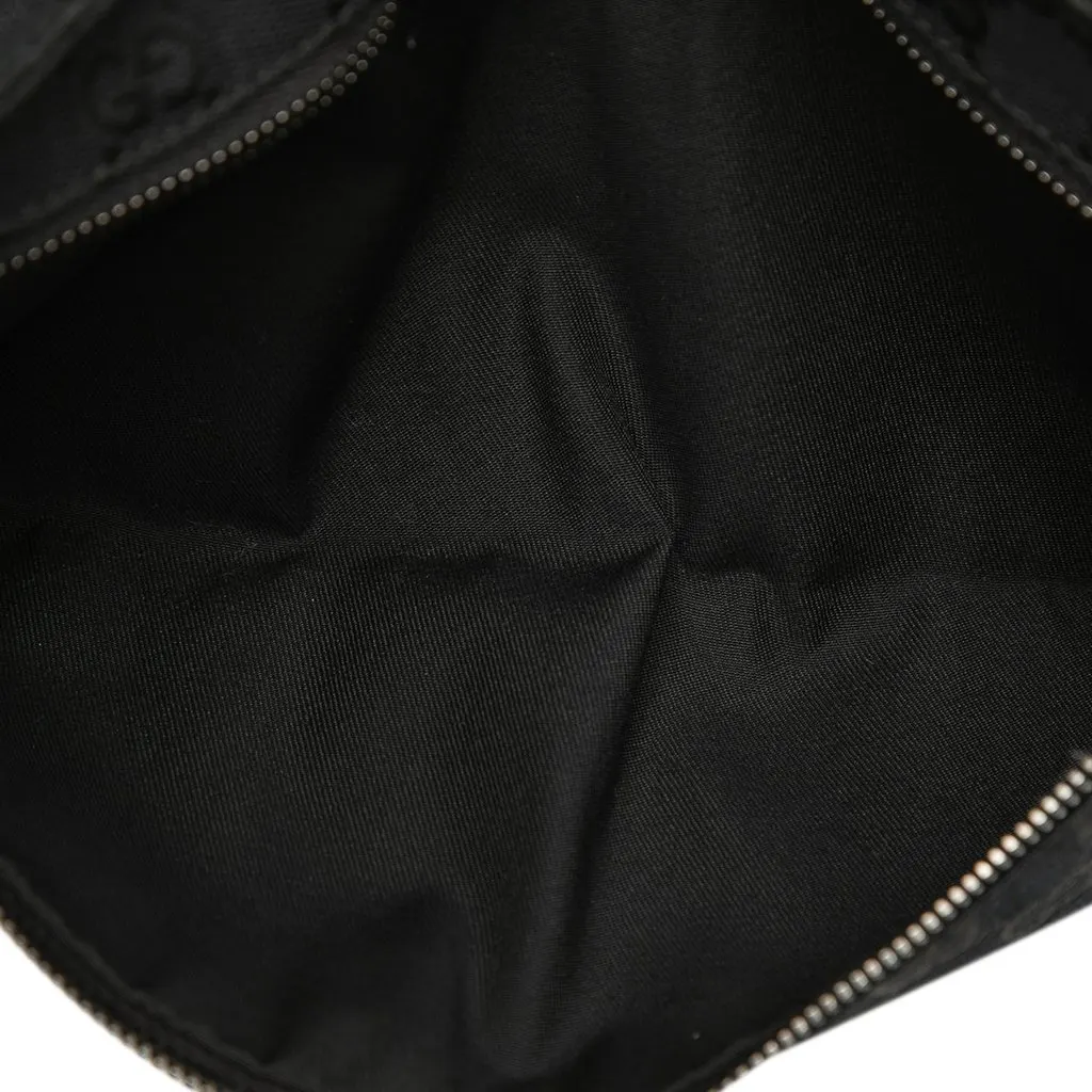 Gucci GG Canvas Double Pocket Belt Bag Black Very good - Model View