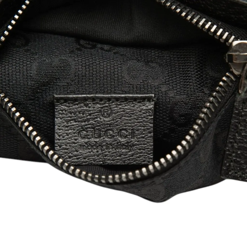 Gucci GG Canvas Double Pocket Belt Bag Black Very good - Box View