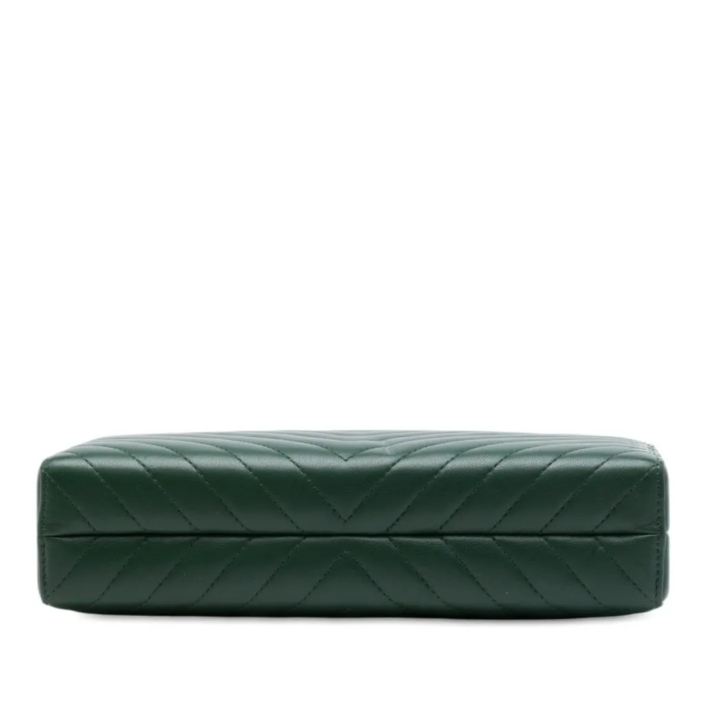 Chanel Chevron Lambskin Reissue 2.55 Box Crossbody Green Leather Very good - Inside View