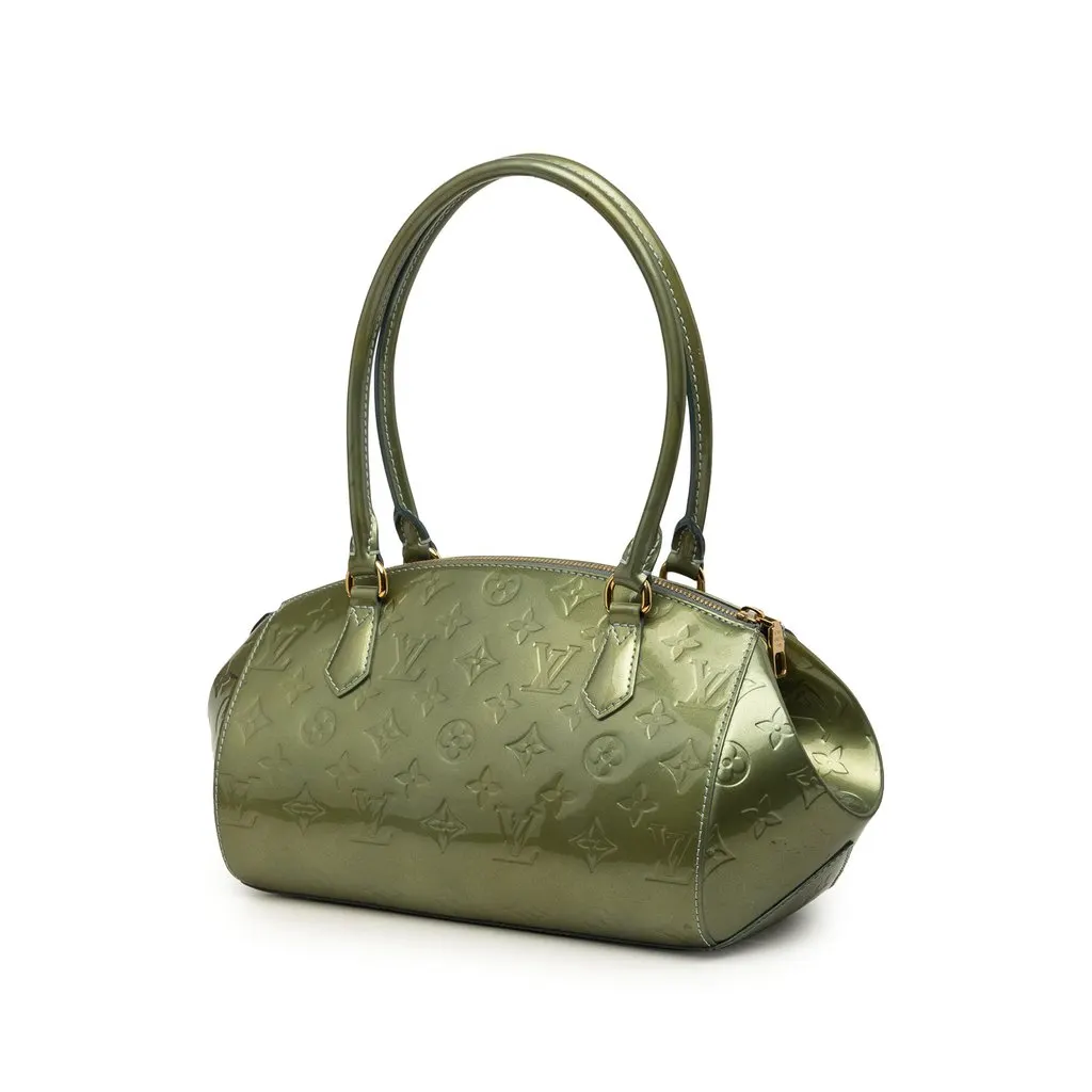 Louis Vuitton Monogram Vernis Sherwood PM Green Leather Very good - Back View