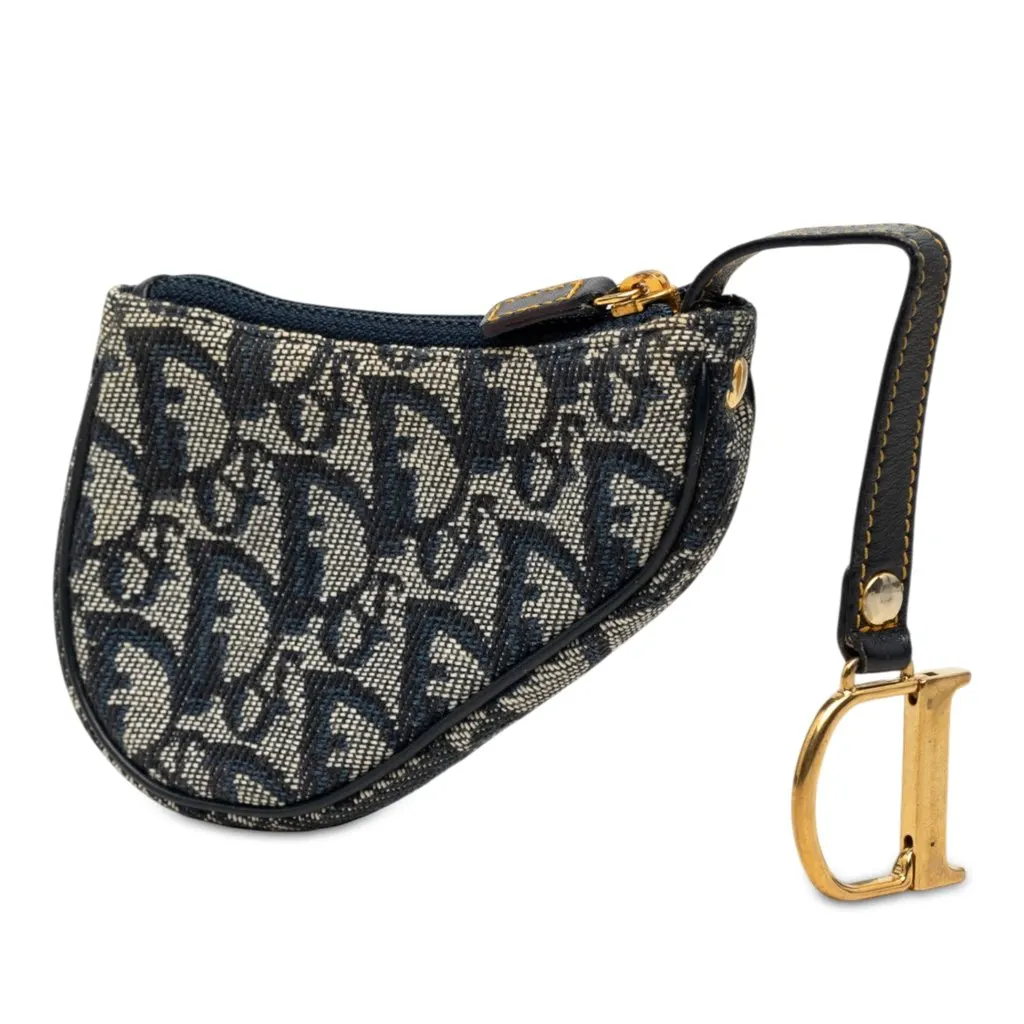 Dior Diorissimo Trotter Saddle Coin Pouch Blue Very good - Back View