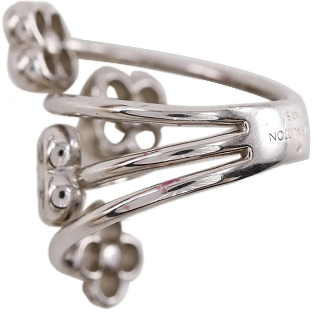 Louis Vuitton Brass Flower Full Ring Silver Metal Very good - Box View