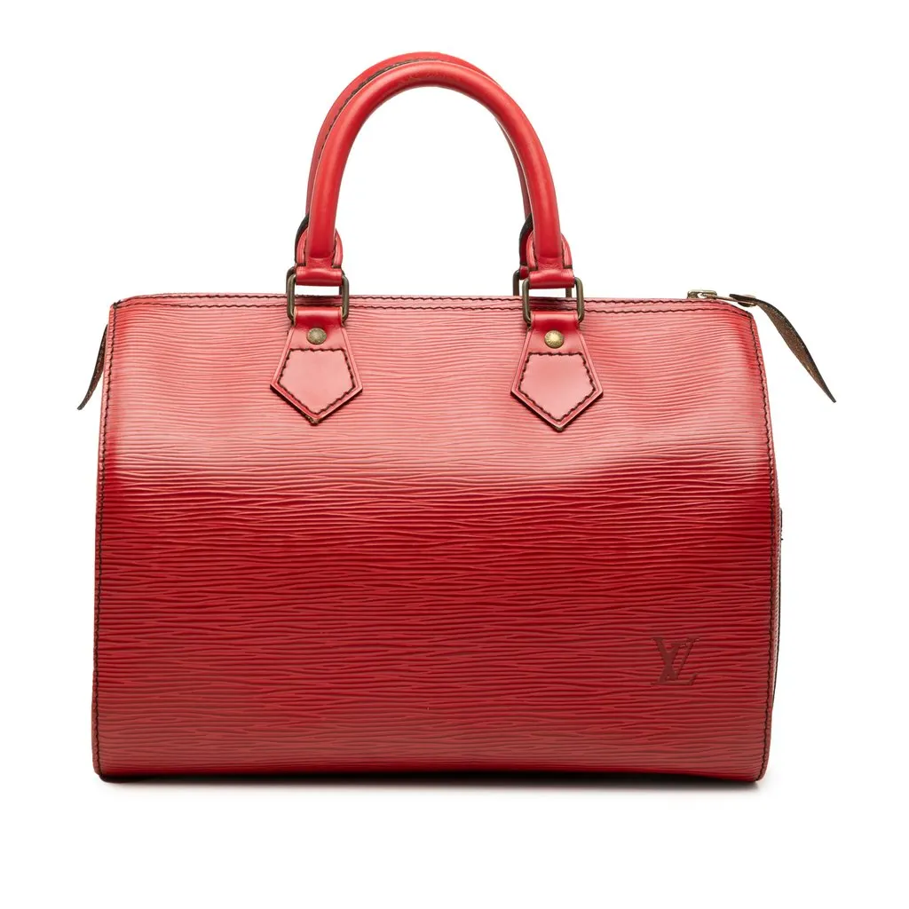 Louis Vuitton Epi Speedy 25 Red Leather Very good - Front View