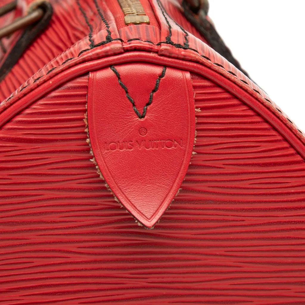 Louis Vuitton Epi Speedy 25 Red Leather Very good - Box View