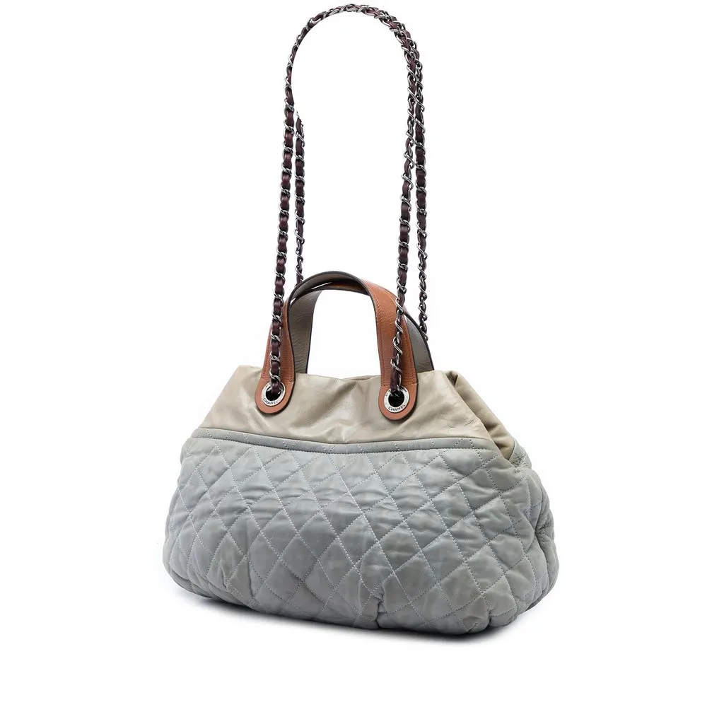 Chanel Paris Byzance Small Calfskin In The Mix Tote MultiColor Leather Very good - Back View