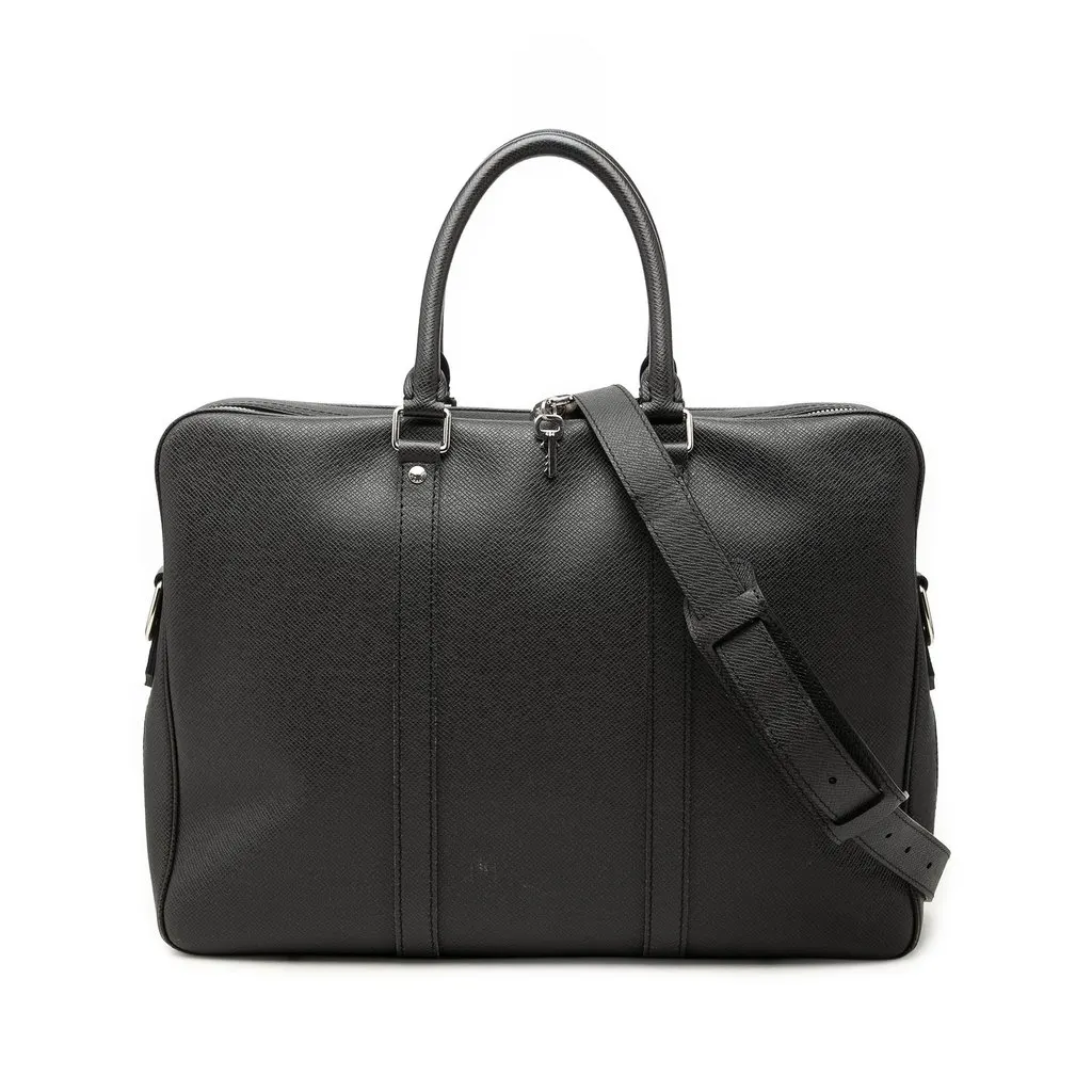 Louis Vuitton Taiga Porte Documents Voyage PM Black X-Large