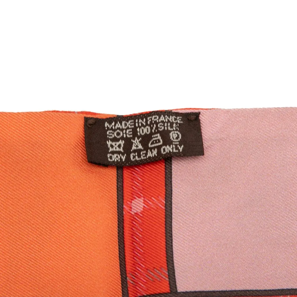 Hermès Camails Silk Twilly Scarf Orange Silk Very good - Back View
