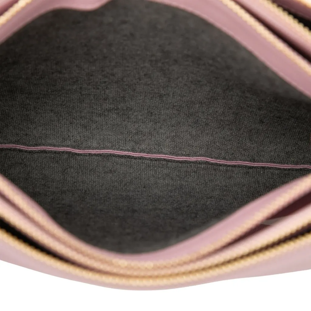 Celine Large Lambskin Trio Crossbody Pink Leather Good - Model View