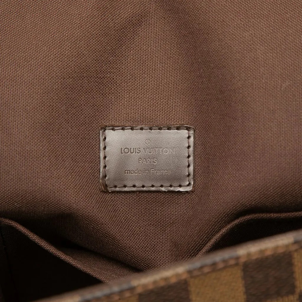 Louis Vuitton Damier Ebene Brooklyn MM Brown Canvas Good - Box View
