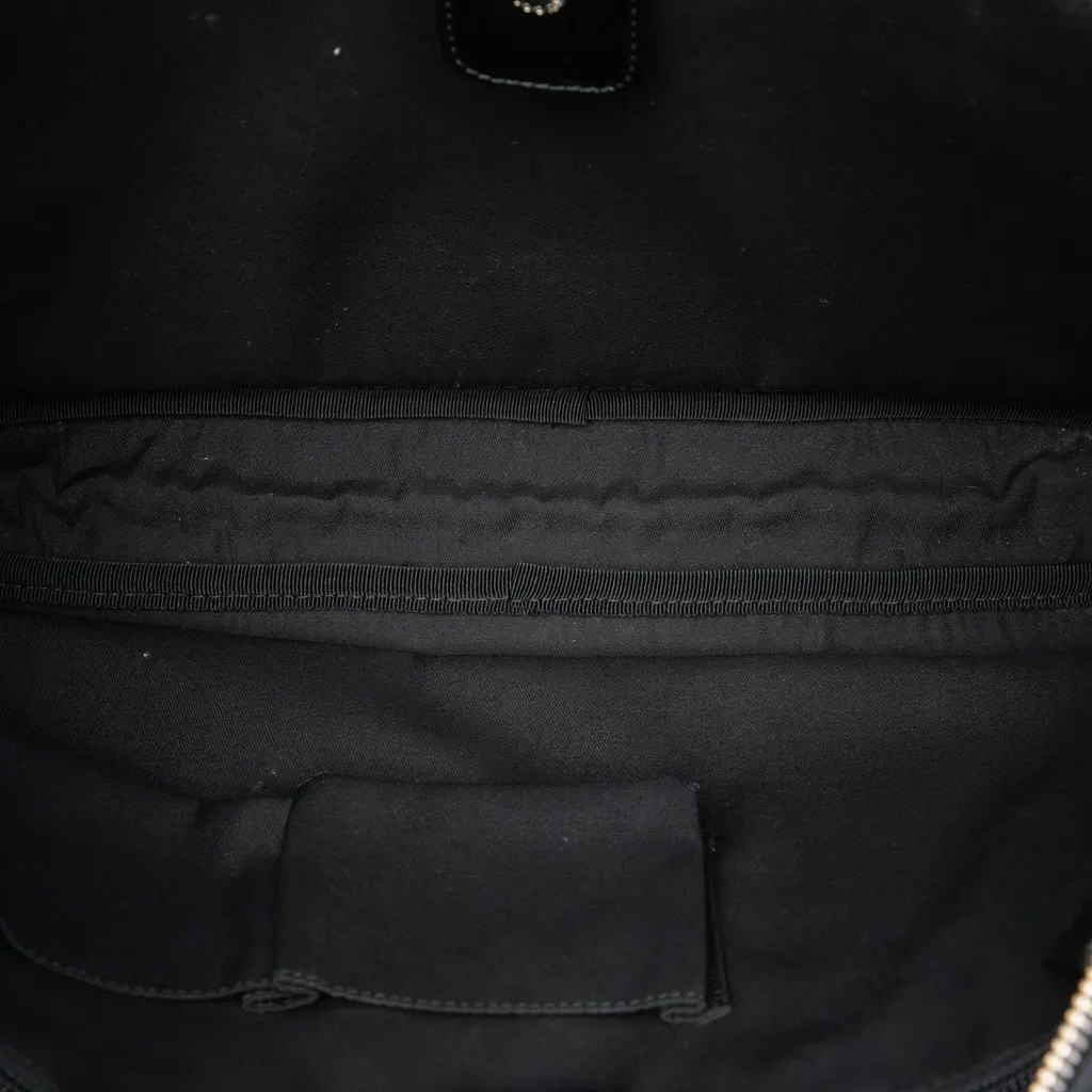 Gucci Diamante Calfskin Business Bag Black Leather Good - Model View