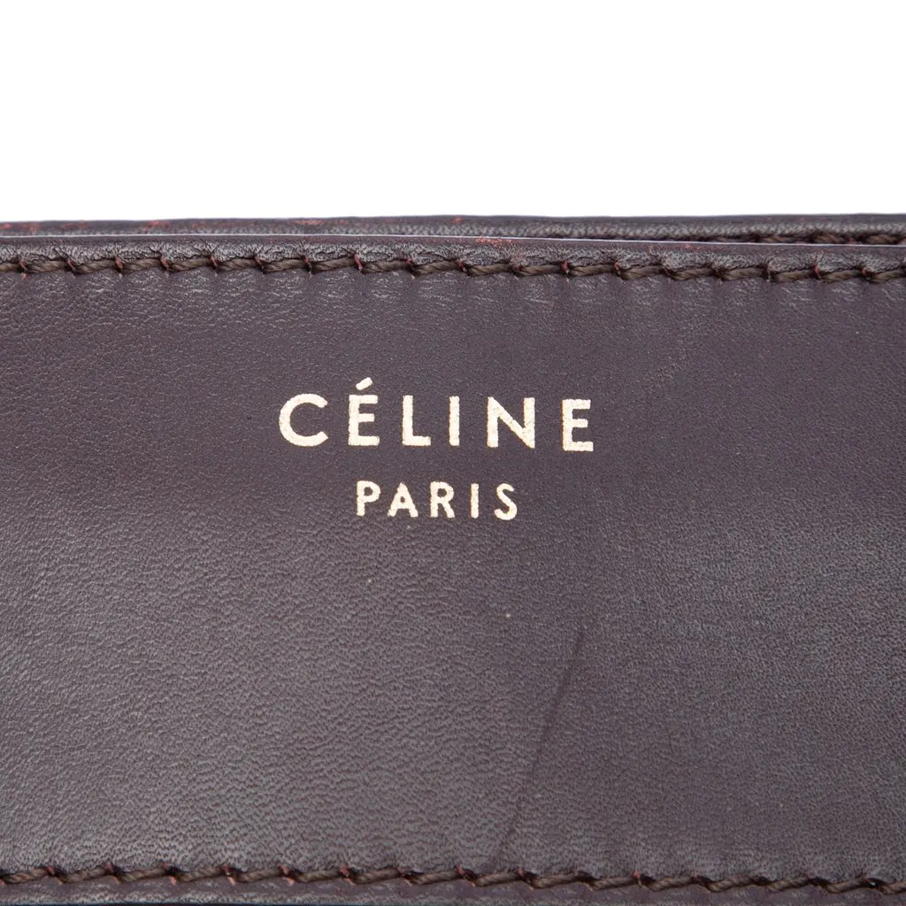 Celine Mini Tricolor Canvas and Leather Luggage Tote Brown Very good - Box View