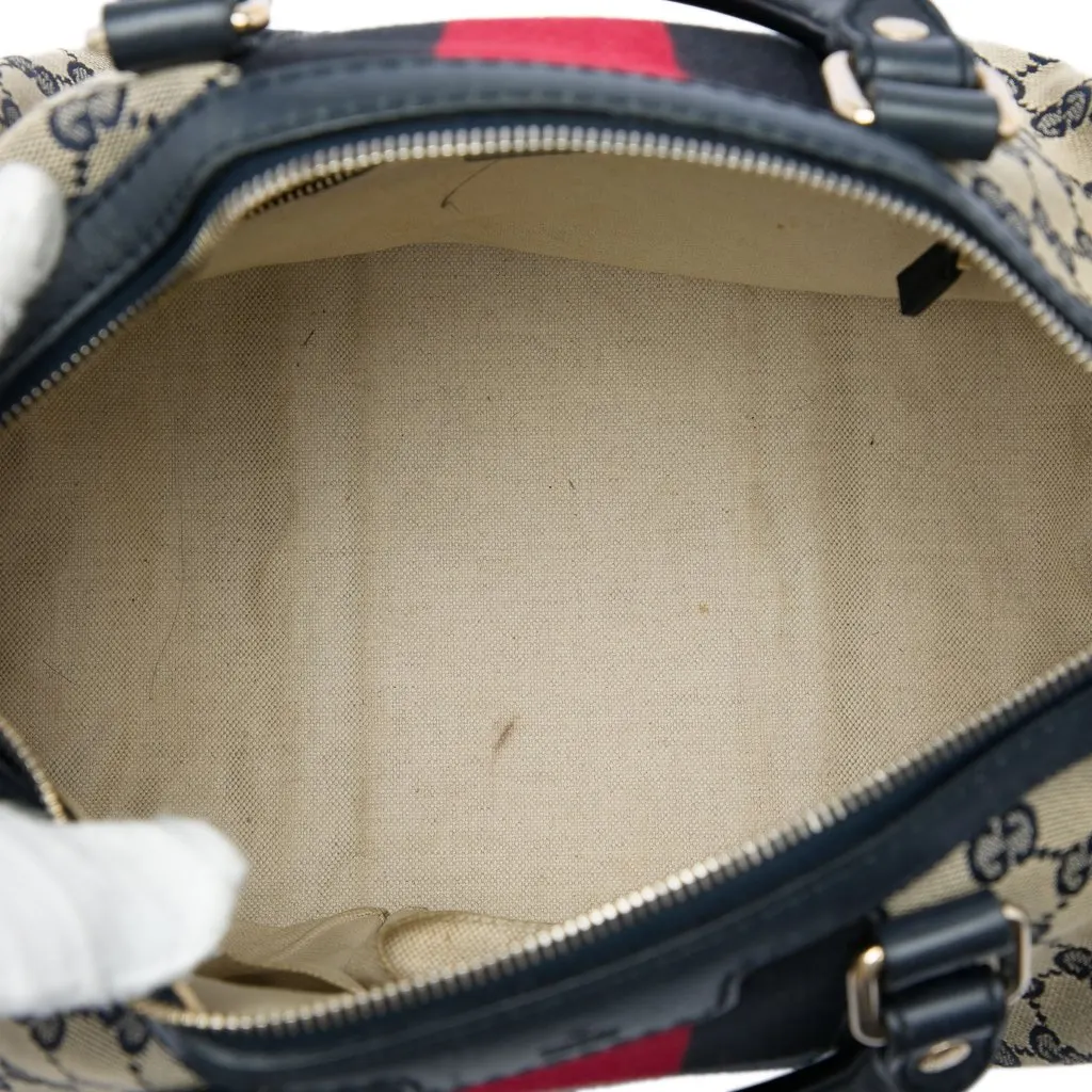 Gucci Medium GG Canvas Web Joy Boston Bag Beige Canvas Very good - Model View