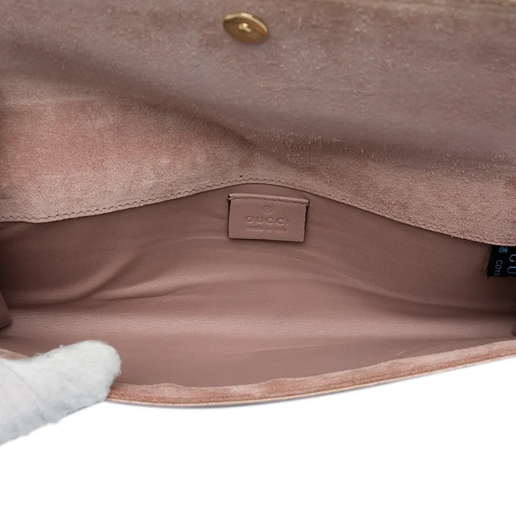 Gucci Microguccissima Patent Broadway Clutch Brown Leather Very good - Model View