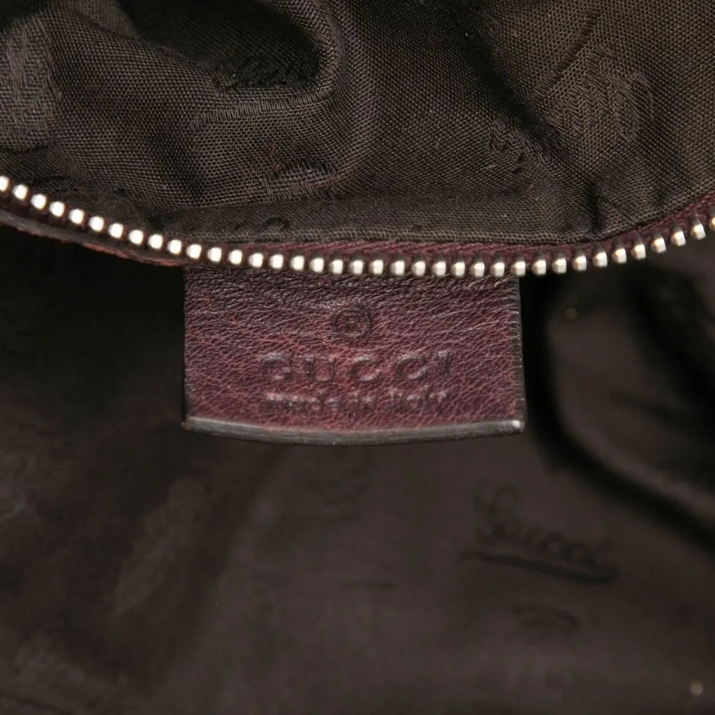Gucci Medium Leather Bamboo Bar Tote Red Leather Very good - Box View
