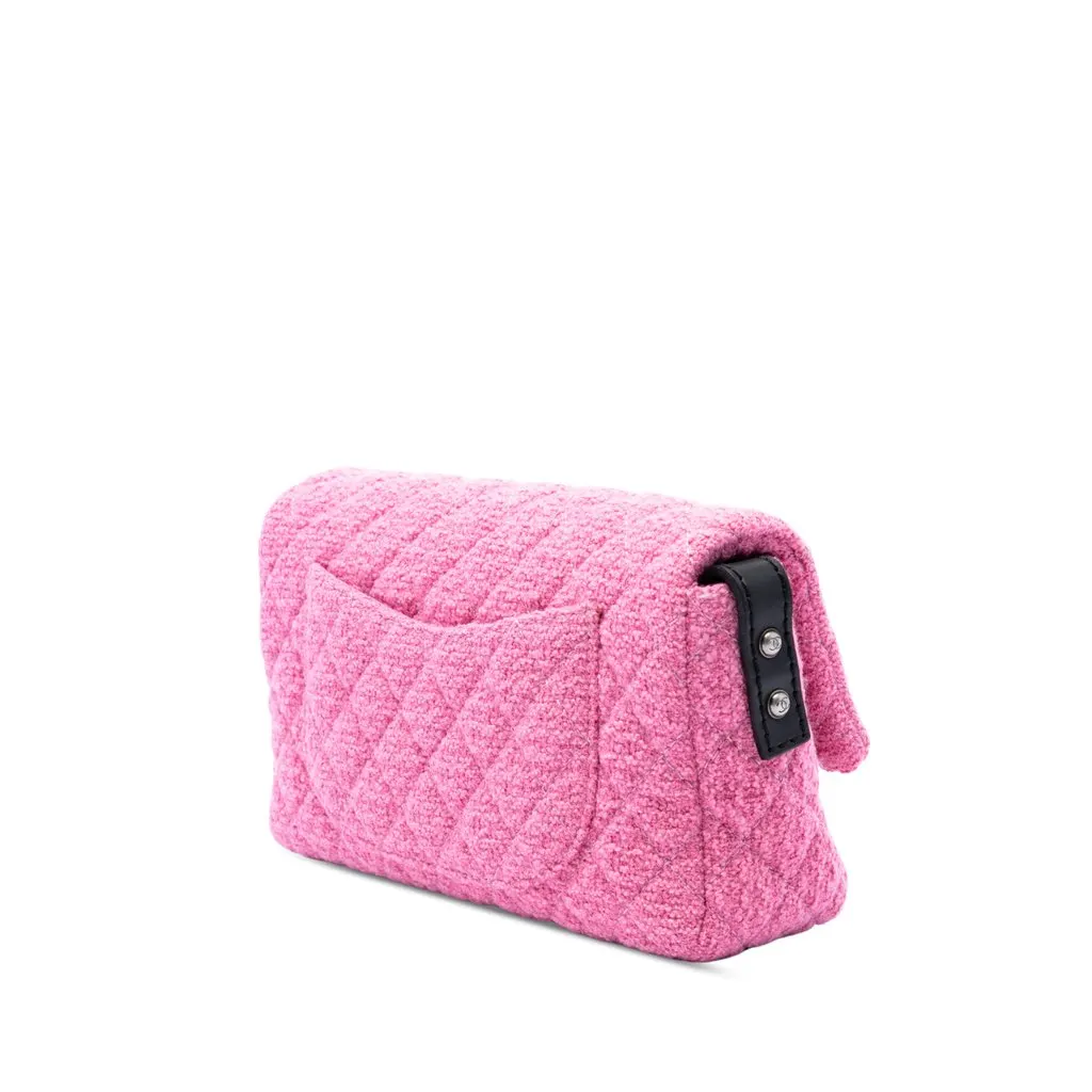 Chanel Small Quilted Tweed Reissue 2.55 Easy Messenger Flap Pink Very good - Back View