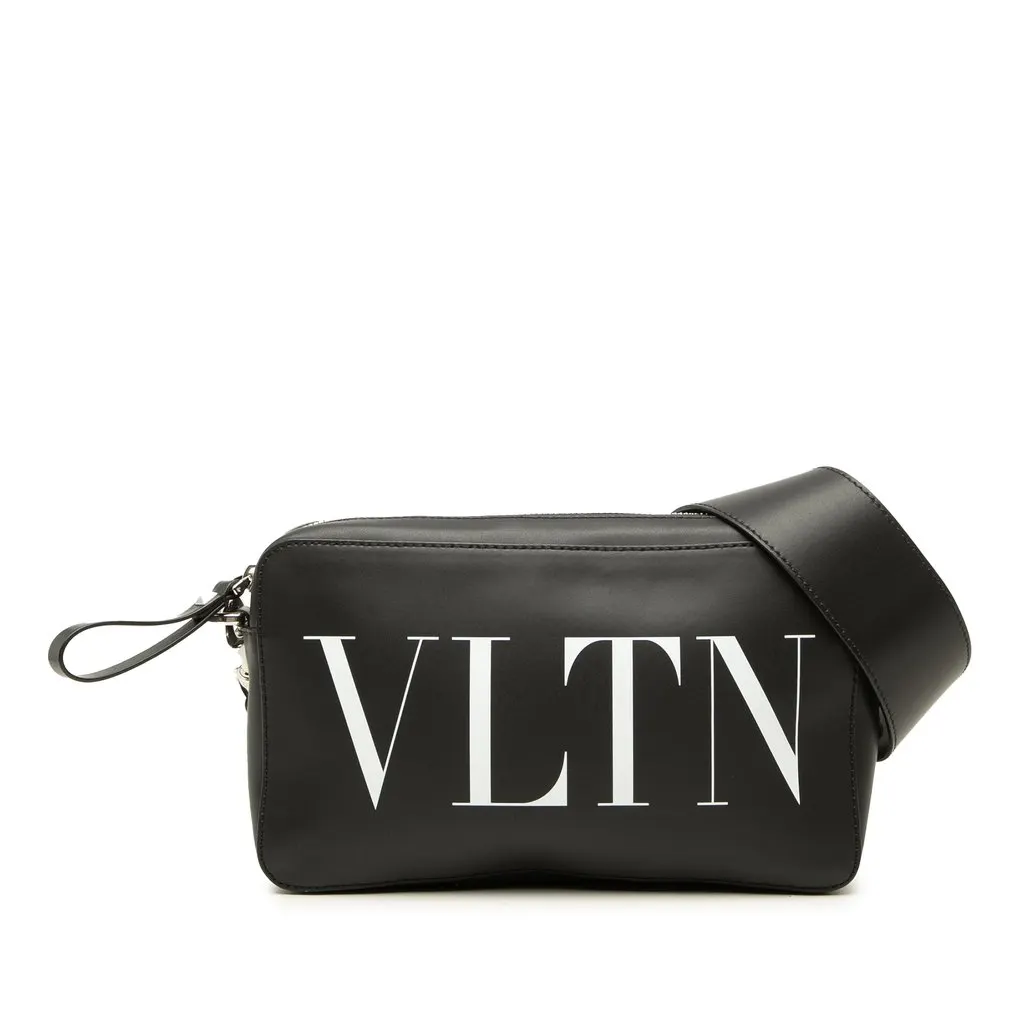 Valentino Leather VLTN Crossbody Black Leather Very good - Front View